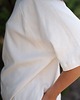t-shirt damskie Koszulka T-Shirt z bawełny prążkowanej, NATURAL WHITE 6