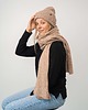 szale damskie Szal Wełniany MANUL Karmelowy- duży lekki pluszowy szalik 100% Merino RWS 2