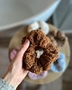 gumki do włosów Miękka, puszysta gumka do włosów scrunchie BRĄZOWA 2