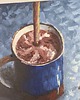 obrazy Poranna chwila Obraz olejny kawa czekolada 20x30 płótno 5