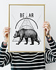 plakaty Plakat Geometryczny miś 1