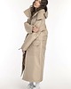 płaszcze damskie Parka Longline Hoodie Oversize mocca ocieplana 8