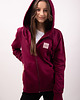 bluza z kapturem damska Bluza bordo rozpinana bawełna organiczna GOTS 1