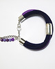 bransoletki - inne Bransoletka - Purple - rzemienie, fioletowa 1