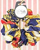 gumki do włosów XL duża gumka do włosów jedwab naturalny scrunchie granatowa kolorowa 1