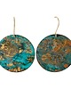 kolczyki z miedzi Kolczyki Błękitna planeta  4 cm 2