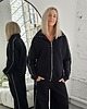komplety damskie Gaia rozpinany komplet z lamówkami czarny 7