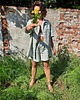 koszule damskie  Koszula lniana w liście handmade 3