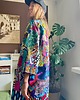 kurtki damskie Zjawiskowe ocieplane kimono patchwork 1