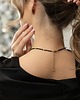 chokery Naszyjnik z gwiazdkami - czarny Spinel wersja złota 2
