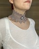 chokery Beżowy koronkowy naszyjnik vintage wiktoriańska kolia z ozdobą 7