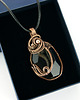 wisiory Agat z druzą wisiorek wire wrapping 2