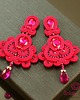 kolczyki soutache Fuksjowe kolczyki sutasz 5