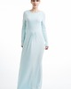 sukienki maxi damskie Długa suknia dresowa Błękitna BabyBlue 4