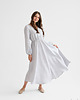 sukienki maxi damskie Lniana sukienka CAMELLIA MAXI LIGHT GRAY 1