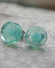 kolczyki wire wrapping wodny wir  - sztyfty 1