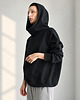 bluza z kapturem damska Bluza damska oversize z dużym kapturem i dziurkami na kciuki Czarna 3