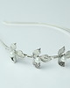 opaski do włosów Opaska biżuteryjna SILVER LEAVES WITH PEARL  1