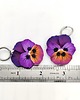 kolczyki z masy plastycznej Kolczyki bratki fioletowe wiszące handmade, kwiaty z gliny polimerowej 3