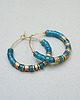kolczyki z kamieniami Kolczyki Alloys Collection Wianki /jadeit blue/ 2