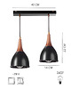 lampy wiszące Lampa Wisząca Beżowo Złota do salonu jadalni Metalowa LED 3