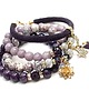 bransoletki z kamieni naturalnych Purple and powder violet /17-03-22/ set 1