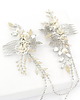 Ślubne ozdoby do włosów Flora - modułowy grzebień ślubny - 2 cz silver 8