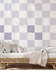 naklejki ścienne do pokoju dziecka Tapeta dla dzieci Szachownica  "Lavender Chess" 3