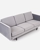 sofy i szezlongi Sofa ALTA srebrny welur, skandynawski design 3