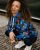 bluza z kapturem damska Damska Bluza Expres Zamek DR.CROW Blue Leaves 4