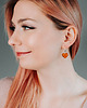 kolczyki srebrne Kolczyki Serduszka Bursztyn Srebro 925 Prezent 4