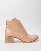 botki damskie BOTKI KWOBOJKI NA 5 CM KLOCKU - SKÓRA NATURALNA - MODEL 483 - K. PUDROWY RÓŻ 2