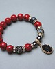 bransoletki z kamieni naturalnych Kolekcja Rich -  Red and grey /glamour/ bransoletka 3