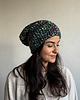 czapki damskie Kolorowa duża czapka beanie z wełną i alpaką 1