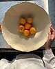 talerze, miski Ceramiczna Rustykalna Misa Handmade XXL na  Owoce Beżowa Surowa 1