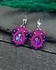 kolczyki soutache Kolczyki sutasz fioletowo różowe małe wiosenne kolorowe lekkie Flower 2
