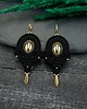 kolczyki soutache Kolczyki sutasz złoto czarne wieczorowe z hematytem Livia 2