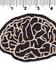 naszywki na ubrania Naszywka naprasowanka MÓZG termo haft 5,2x3,7cm 1