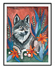 plakaty Autumn Wolf ilustracja drukowana 2