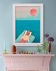 plakaty Nad morzem z książką - plakat fine art 2