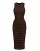 sukienki maxi damskie Sukienka brązowa krótka YY300162 2