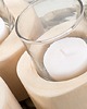 świeczniki i świece Świecznik Scandi teakowy szklany zestaw 3 sztuki 14cm 3