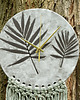 zegary Ceramiczny zegar ścienny z makramą handmade liście palmy 2