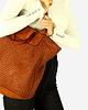 torby na ramię Torba damska pleciona shopper bag - MARCO MAZZINI brąz karmel 5