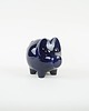 figurki i rzeźby Granatowa świnka skarbonka, niemiecki design, lata 70, produkcja: West Germany 2