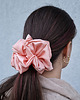 gumki do włosów Scrunchie Peach XL - gumka do włosów satynowa brzoskwiniowa 1
