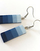 kolczyki z masy plastycznej Geometryczne granatowe wiszące kolczyki 2