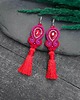 kolczyki soutache Kolczyki sutasz z chwostami czerwono różowe długie kolorowe Jolly 2