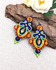 kolczyki soutache Tilla kolczyki sutasz w kolorach tęczy wiosenne z kryształkami 2