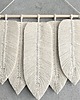 makramy Makrama Liście XL Kremowa Ecru Ozdoba Ścienna Boho Scandi 70 cm 2
